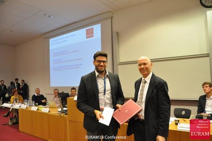 Kazem Mochkabadi bei der EURAM Konferenz 2018